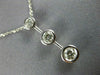 ESTATE .50CT DIAMOND 14KT WHITE GOLD 3 STONE PAST PRESENT FUTURE PENDANT #1718