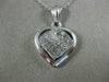 ESTATE .55CT DIAMOND 14KT WHITE GOLD 3D CLASSIC INVISIBLE HEART PENDANT #14095