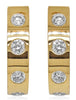 1.21CT DIAMOND 18KT YELLOW GOLD ROUND ETOILE UMBRELLA HOOP FUN HANGING EARRINGS