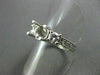 ESTATE .85CT DIAMOND 18KT WHITE GOLD FILIGREE SEMI MOUNT ENGAGEMENT RING #2423