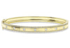 .73CT DIAMOND 14KT YELLOW GOLD ROUND CLASSIC ETOILE 3 ROW CUFF BANGLE BRACELET