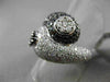 ESTATE LARGE 3.00CTW BLACK & WHITE DIAMOND 18KT WHITE GOLD YIN & YANG FUN RING