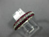 .97CT DIAMOND & AAA RUBY 14KT WHITE GOLD 3D 3 ROW SEMI ETERNITY ANNIVERSARY RING