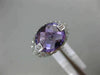 ESTATE 4.60CT DIAMOND & AAA AMETHYST 14KT WHITE GOLD 3D OPEN FILIGREE FUN RING
