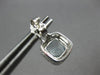 2.13CT DIAMOND & AAA AQUAMARINE 14KT WHITE GOLD CUSHION & ROUND HANGING EARRINGS