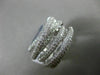 ESTATE MASSIVE 2.39CT DIAMOND 18K WHITE GOLD 3D MULTI ROW INTERTWINING LOVE RING