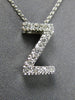 .24CT ROUND DIAMOND 14KT WHITE GOLD CLASSIC INITIAL FLOATING PENDANT #11310