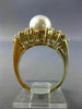 WIDE .58CT DIAMOND & SOUTH SEA PEARL 14KT YELLOW GOLD MULTI ROW BOW TIE FUN RING