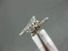 ESTATE .50CT ROUND DIAMOND 14KT WHITE GOLD CLASSIC 2 STONE CRISS CROSS LOVE RING