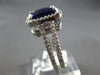 LARGE 4.95CT DIAMOND & AAA AMETHYST 14KT WHITE GOLD SQUARE HALO ENGAGEMENT RING