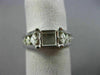 ESTATE .60CT DIAMOND 14KT WHITE GOLD 3D SQUARE SEMI MOUNT ENGAGEMENT RING #2420