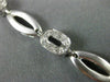 ANTIQUE 1CT ROUND DIAMOND 14K WHITE GOLD CLASSIC OVAL SATIN LINK BRACELET #11639