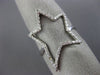 ESTATE LARGE .23CT DIAMOND 14KT WHITE GOLD 3D OPEN SHOOTING STARBURST LOVE RING