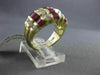 ESTATE 3.35CT ROUND DIAMOND & AAA BAGUETTE RUBY 14KT YELLOW GOLD ENGAGEMENT RING