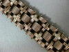 ESTATE WIDE & LONG 1.10CT DIAMOND 18K BROWN GOLD HANDCRAFTED MULTI LINK BRACELET