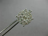 LARGE 1.54CT DIAMOND 14K WHITE GOLD 3D CLUSTER FILIGREE SCREW BACK STUD EARRINGS