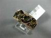 WIDE 3.93CT WHITE CHOCOLATE FANCY DIAMOND & AAA SMOKEY TOPAZ 14KT ROSE GOLD RING