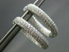 ESTATE WIDE 2.20CTW DIAMOND 14KT WHITE GOLD INSIDE OUT OVAL HOOP EARRINGS UNIQUE