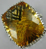 EXTRA LARGE 10.41CT DIAMOND & AAA CITRINE 14KT WHITE & BLACK GOLD FILIGREE RING