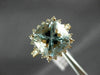 ESTATE LARGE 4.05CT DIAMOND & AAA AQUAMARINE 14K ROSE GOLD 3D ENGAGEMENT RING