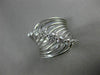 ESTATE LARGE .66CT DIAMOND 18K WHITE GOLD MULTI ROW SHARED PRONG ETOILE FUN RING