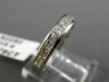 ESTATE .78CT DIAMOND 14KT WHITE GOLD 3D CLASSIC CHANNEL WEDDING RING BAND #1338