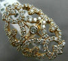 ESTATE LARGE 1.50CT DIAMOND 14KT ROSE GOLD 3D OPEN FILIGREE ETOILE COCKTAIL RING