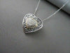 ESTATE .30CT DIAMOND 14KT YELLOW GOLD & 925 SILVER HEART FILIGREE PENDANT #21980