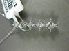 ESTATE LARGE .50CT PRINCESS DIAMOND 14K WHITE GOLD 3D JOURNEY GRADUATING PENDANT