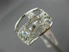 ESTATE WIDE .81CT ROUND DIAMOND 18KT WHITE GOLD 3D MULTI ROW ETOILE WAVE RING