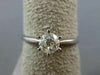 ANTIQUE .59CT OLD MINE DIAMOND 14KT WHITE GOLD SOLITAIRE ENGAGEMENT RING #17943