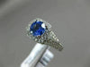 ESTATE 1.56CT DIAMOND & AAA SAPPHIRE 14K WHITE GOLD SQUARE HALO ENGAGEMENT RING