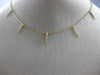 ESTATE .15CT DIAMOND 14KT YELLOW GOLD 3D CLASSIC BY THE YARD SPIKY FUN NECKLACE