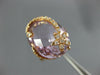 LARGE 8.36CT DIAMOND & AAA PINK AMETHYST 14KT ROSE GOLD 3D PALM TREE FLOWER RING