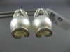 LARGE .40CT DIAMOND & AAA SOUTH SEA PEARL 18K WHITE GOLD TEAR DROP STUD EARRINGS