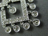 ESTATE .51CT DIAMOND 14KT WHITE GOLD PAVE FILIGREE MILGRAIN CHANDELIER NECKLACE