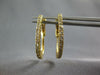 ESTATE .6CT DIAMOND 14K YELLOW GOLD CLASSIC 2MM OVAL LEVERBACK HANGING EARRINGS