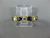 .70CT DIAMOND & AAA SAPPHIRE 14K YELLOW GOLD 7 STONE SEMI BEZEL ANNIVERSARY RING