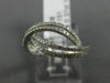 ESTATE .37CT DIAMOND 18KT WHITE GOLD MULTI ROW INFINITY SEMI ETERNITY LOVE RING