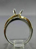 ESTATE .50CT DIAMOND 14K WHITE & YELLOW GOLD INFINITY SEMI MOUNT ENGAGEMENT RING