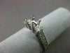 ESTATE .50CT DIAMOND 14KT WHITE GOLD 3 STONE SEMI MOUNT ENGAGEMENT RING #22429