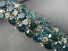 ESTATE EXTRA LARGE 56.98CT WHITE & BLUE DIAMOND 18KT WHITE GOLD TENNIS BRACELET