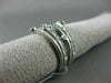 ESTATE WIDE .40CT ROUND DIAMOND 14KT WHITE GOLD MULTI ROW PAVE ETOILE FUN RING