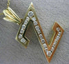 ESTATE LARGE .75CT ROUND DIAMOND 14KT YELLOW GOLD INITIAL FLOATING PENDANT #4841