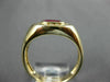 ESTATE 1.20CT DIAMOND & AAA RUBY 14K YELLOW GOLD 3D OVAL BEZEL CLASSIC MENS RING