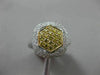 ESTATE WIDE .85CT DIAMOND 18KT WHITE & YELLOW GOLD SQUARE HEXAGON CLUSTER RING