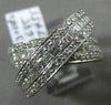 ESTATE LARGE 2.30CT ROUND & PRINCESS DIAMOND 14KT WHITE GOLD X LOVE DOUBLE RING