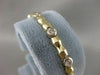 ESTATE .85CTW DIAMOND 14K WHITE YELLOW GOLD BAMBOO LINK BRACELET 4MM WIDE #10186