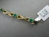ESTATE 14KT 2.42 CTW EMERALD & DIAMONDS YELLOW GOLD BRACELET