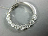 ESTATE 1.32CT DIAMOND 14KT WHITE GOLD 3D CIRCLE OF LIFE JOURNEY PENDANT #2052
